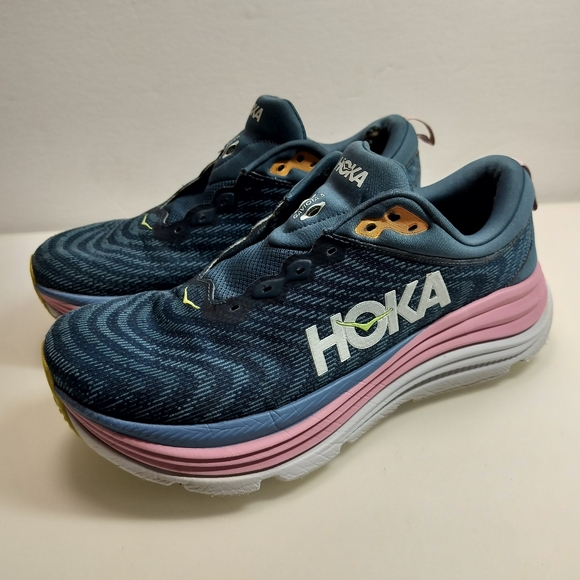 HOKA Gaviota 5 Blue Gray 1134235 Women Size 11B Pre-owned With Out Laces - Picture 2 of 14